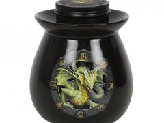 Set ceara parfumata de soia, wax melt si lampa aromaterapie Dragonul Mabon - Anne Stokes